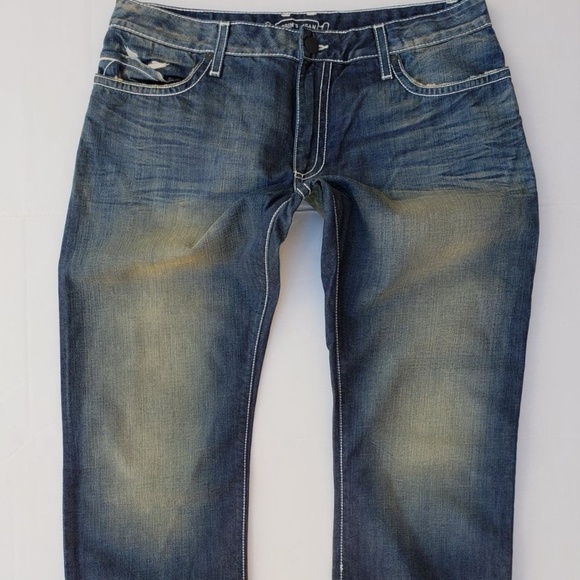 New Men ROBIN'S JEAN Straight Jeans -Hvy Stiching - Picture 3 of 8